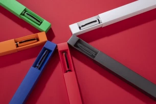 Στυλό RIO σε θήκη - Κόκκινο