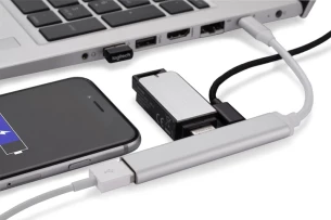 Διαχωριστής USB HUB - ROSKO - Ασημί
