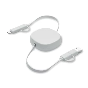 Αναδιπλούμενο καλώδιο φόρτισης 60 Watt - LINEA - Λευκό