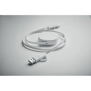 Αναδιπλούμενο καλώδιο φόρτισης 60 Watt - LINEA - Λευκό