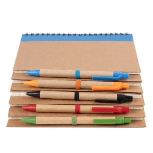 Σημειωματάριο Eco3 με στυλό - Κόκκινο