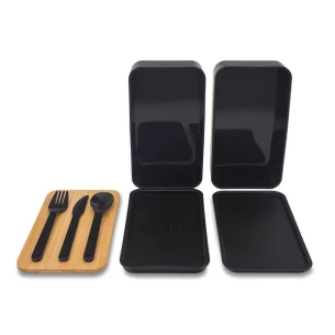 Κουτί φαγητού Victor διπλό - Μαύρο