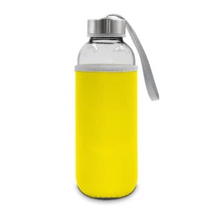 Γυάλινη φιάλη 420 ml Bob - κίτρινη