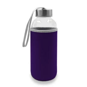 Γυάλινη φιάλη 420 ml Bob - μοβ