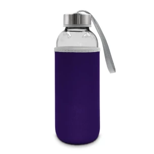 Γυάλινη φιάλη 420 ml Bob - μοβ