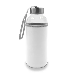 Γυάλινη φιάλη 420 ml Bob - λευκή